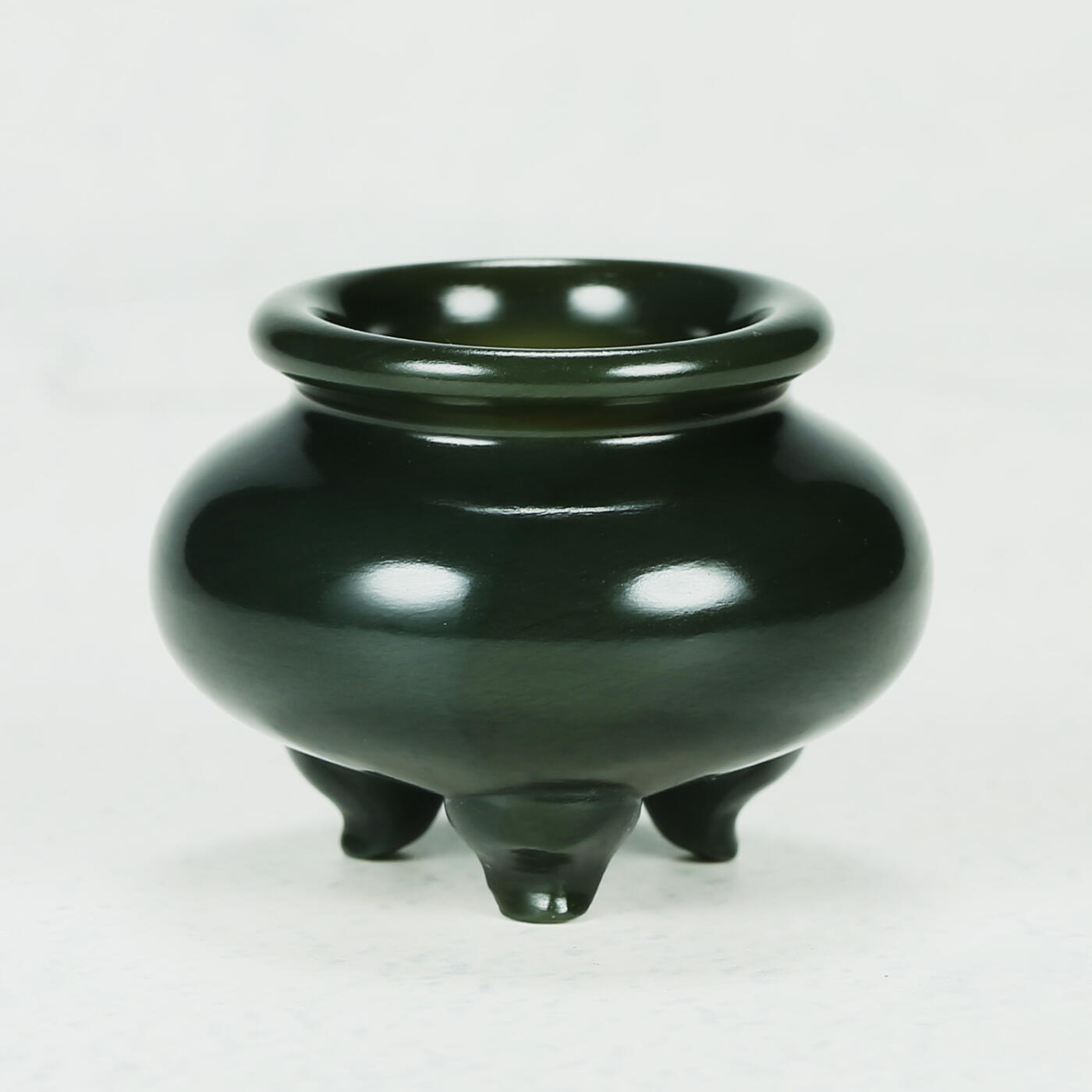 碧月说宝.君子怀瑾·当代和田玉清风专场(三) 杨文双 一细高油和田玉青玉琴炉