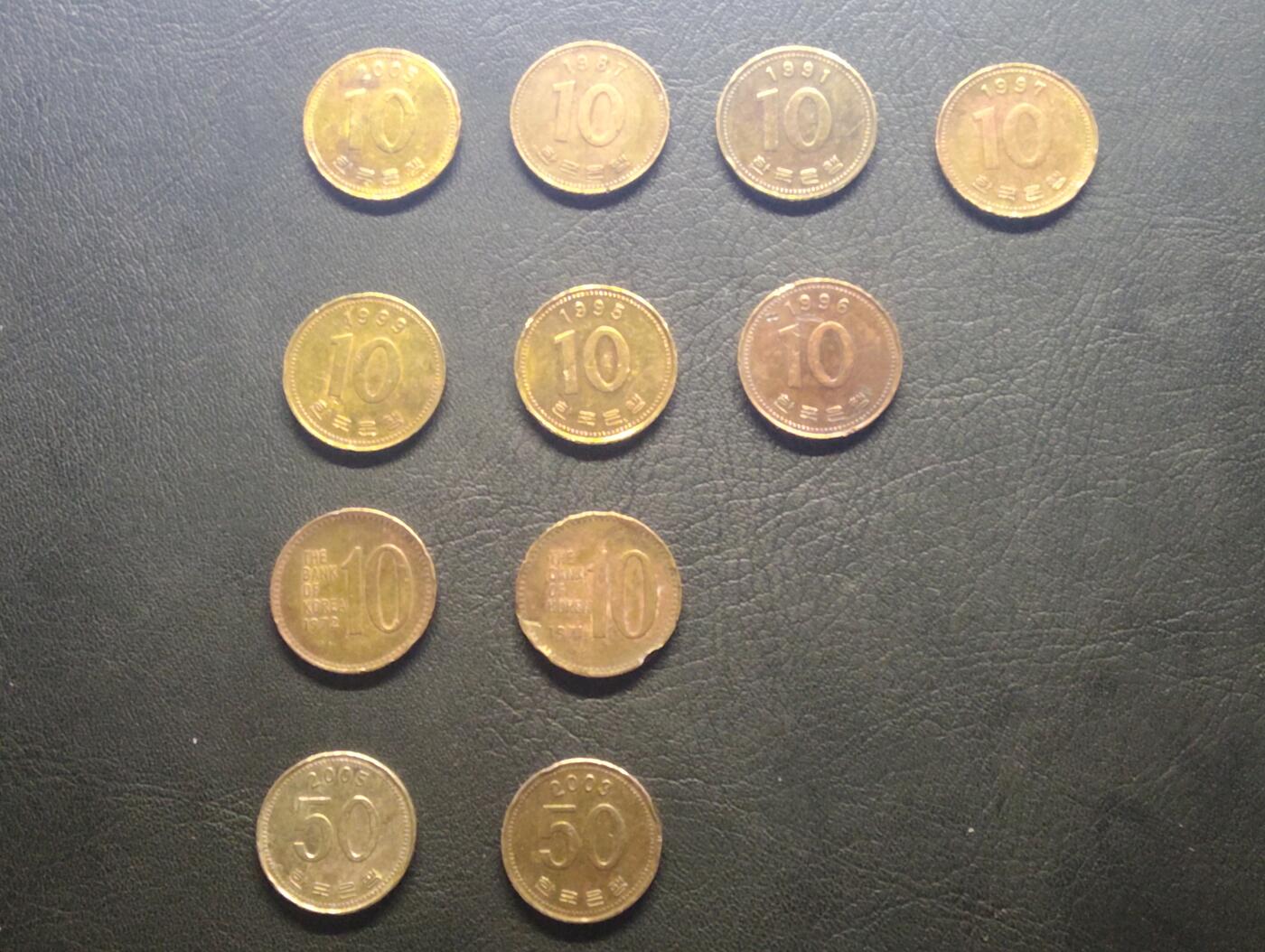 荟藏特别场次第九期——“社长的硬币堆” 韩国硬币批量11个