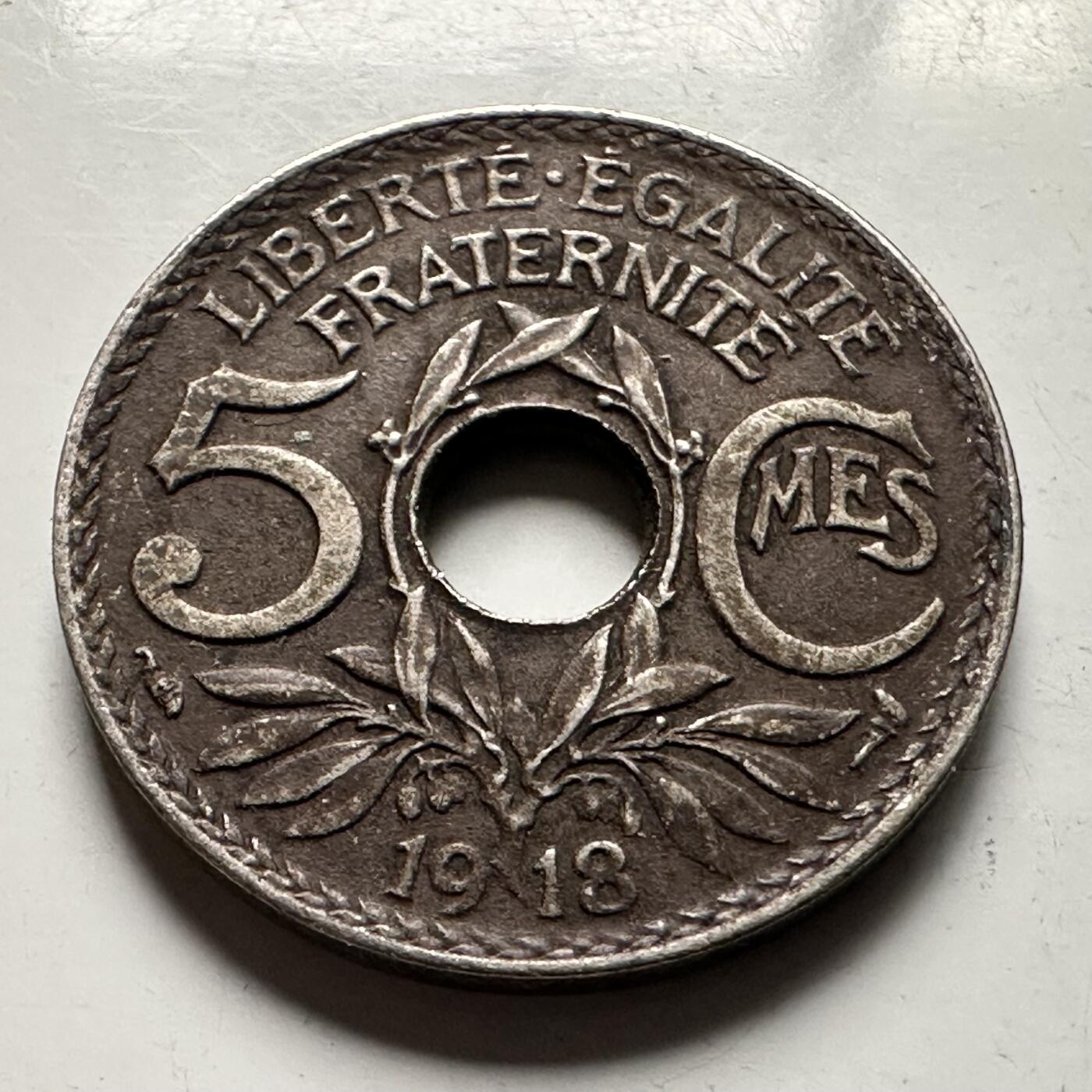 🌹外币初藏🌹🐯2026年第32场   每周二四六晚8️⃣点 接代拍 法国1918年大版5分