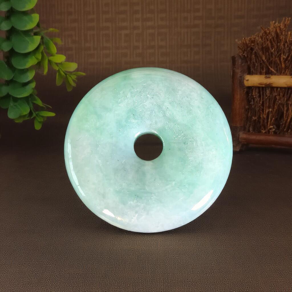 碧月说宝.君子怀瑾·当代和田玉清风专场(四) 翡翠阳绿平安牌