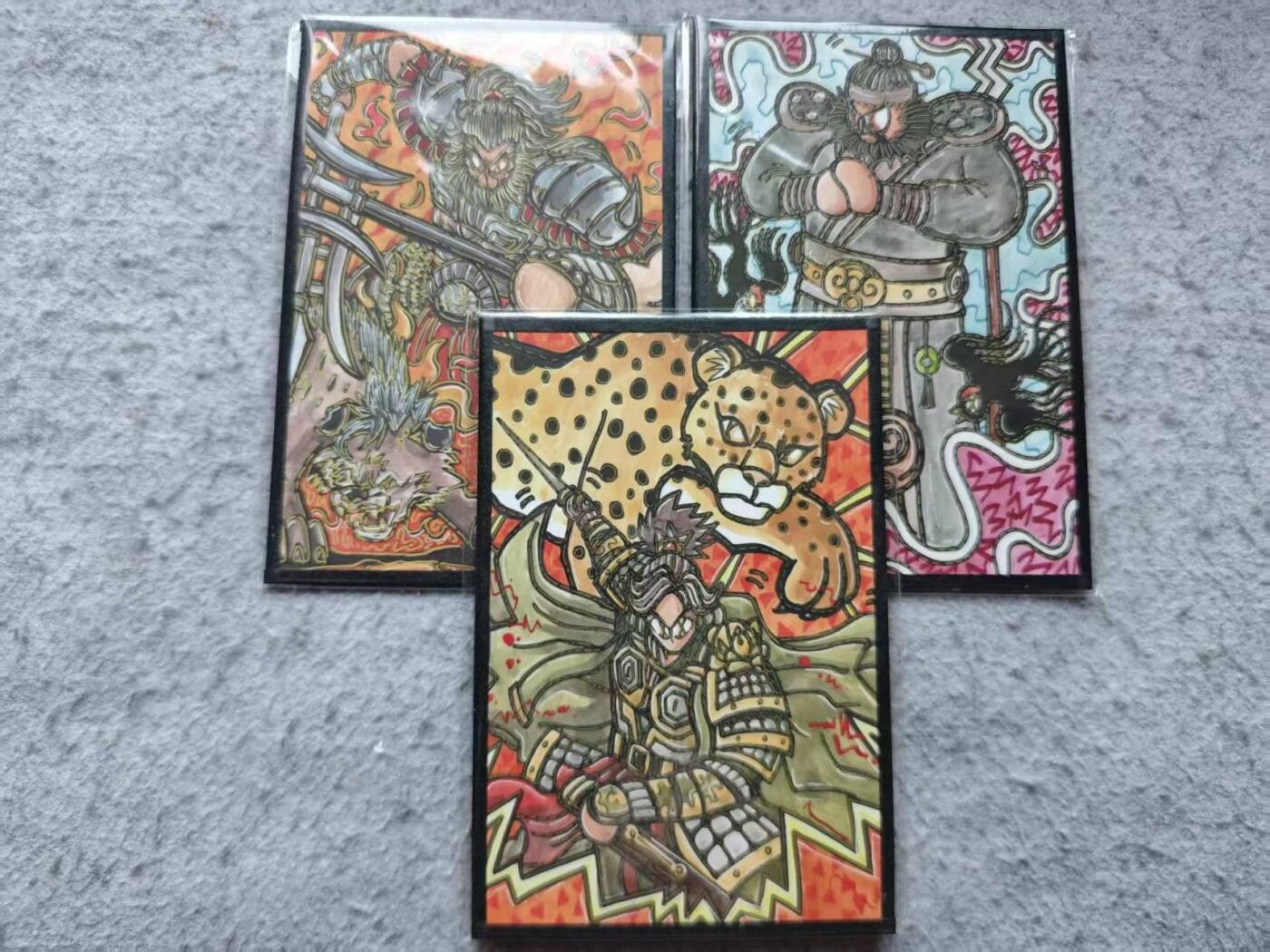 龙虎卡牌-七九场（满200元包邮，无佣金，每周六结拍，欢迎送拍） A6色纸3张 waiwai - 典韦&张飞&孙策