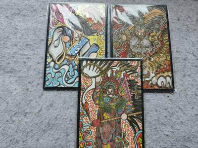 龙虎卡牌-七九场（满200元包邮，无佣金，每周六结拍，欢迎送拍） - A6色纸3张 waiwai - 曹植&孙坚&穆桂英