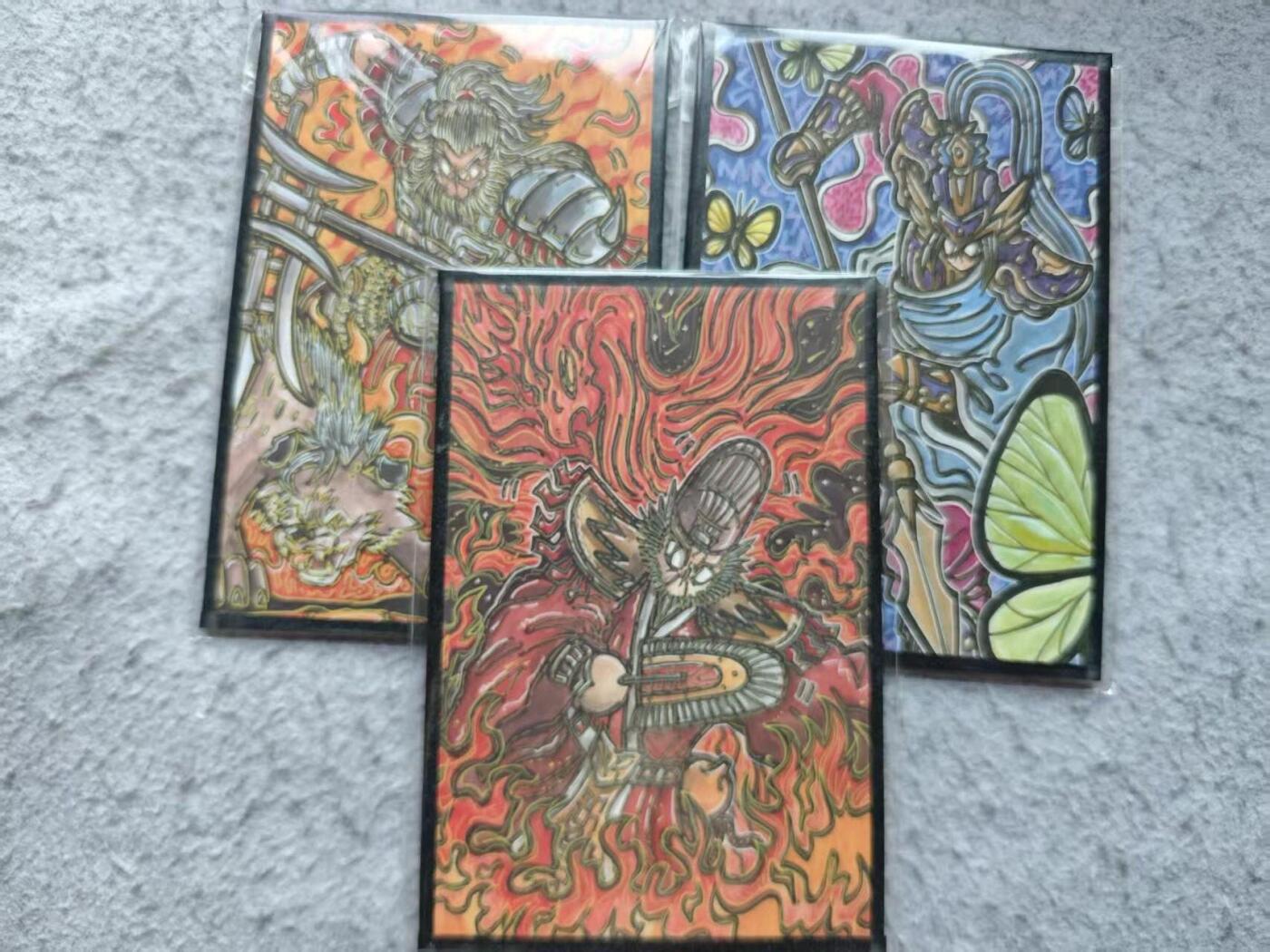 龙虎卡牌-七九场（满200元包邮，无佣金，每周六结拍，欢迎送拍） A6色纸3张 waiwai - 张郃&典韦&庞统