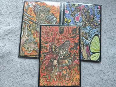 龙虎卡牌-七九场（满200元包邮，无佣金，每周六结拍，欢迎送拍） - A6色纸3张 waiwai - 张郃&典韦&庞统