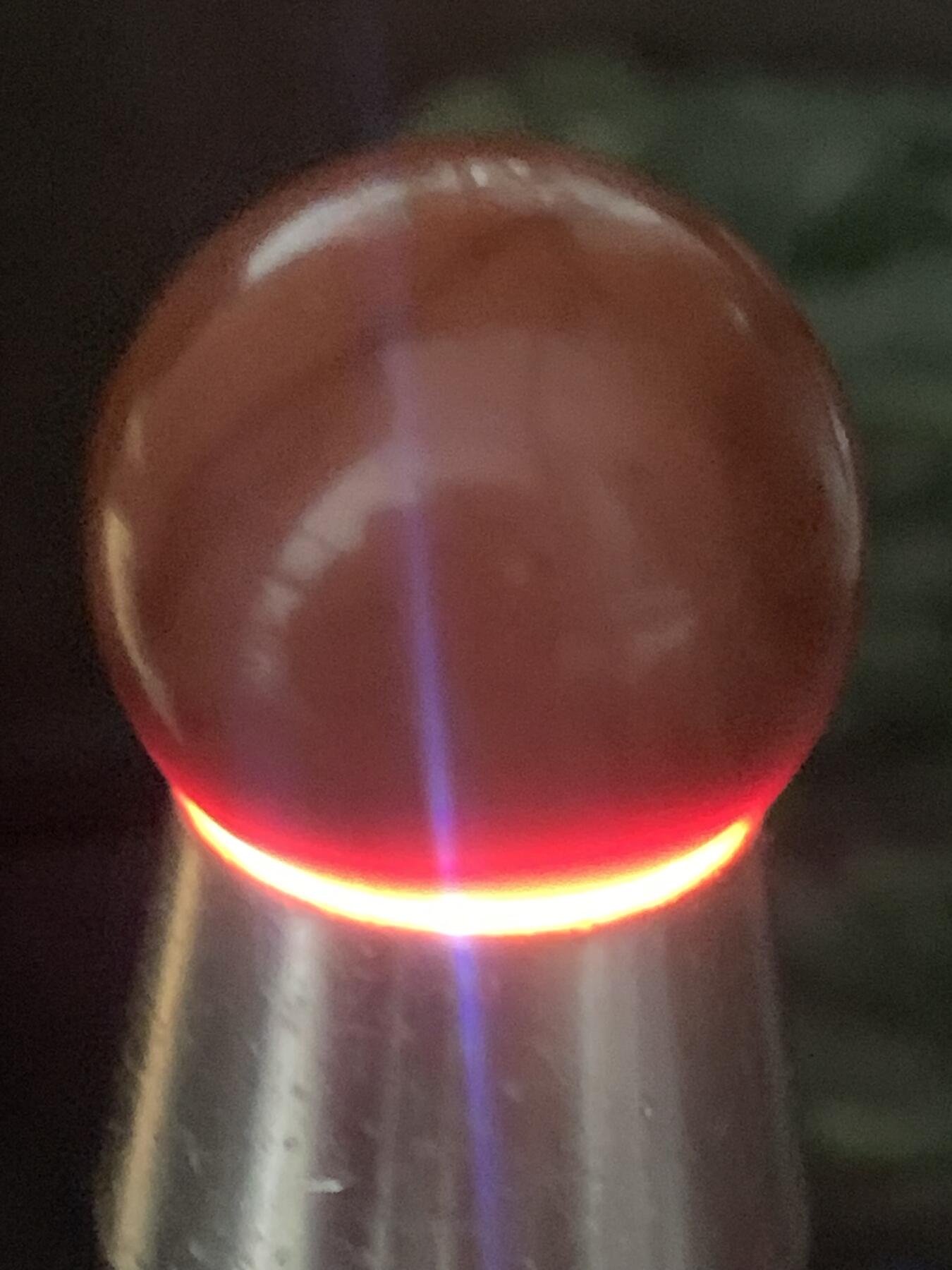 南红玛瑙柿子红大圆珠一颗，