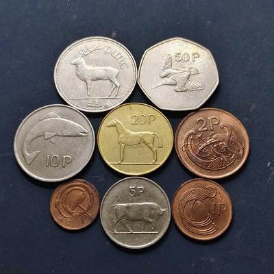 【全场包邮】纯粹捡漏拍512场 - 爱尔兰1970-1996年8枚套币