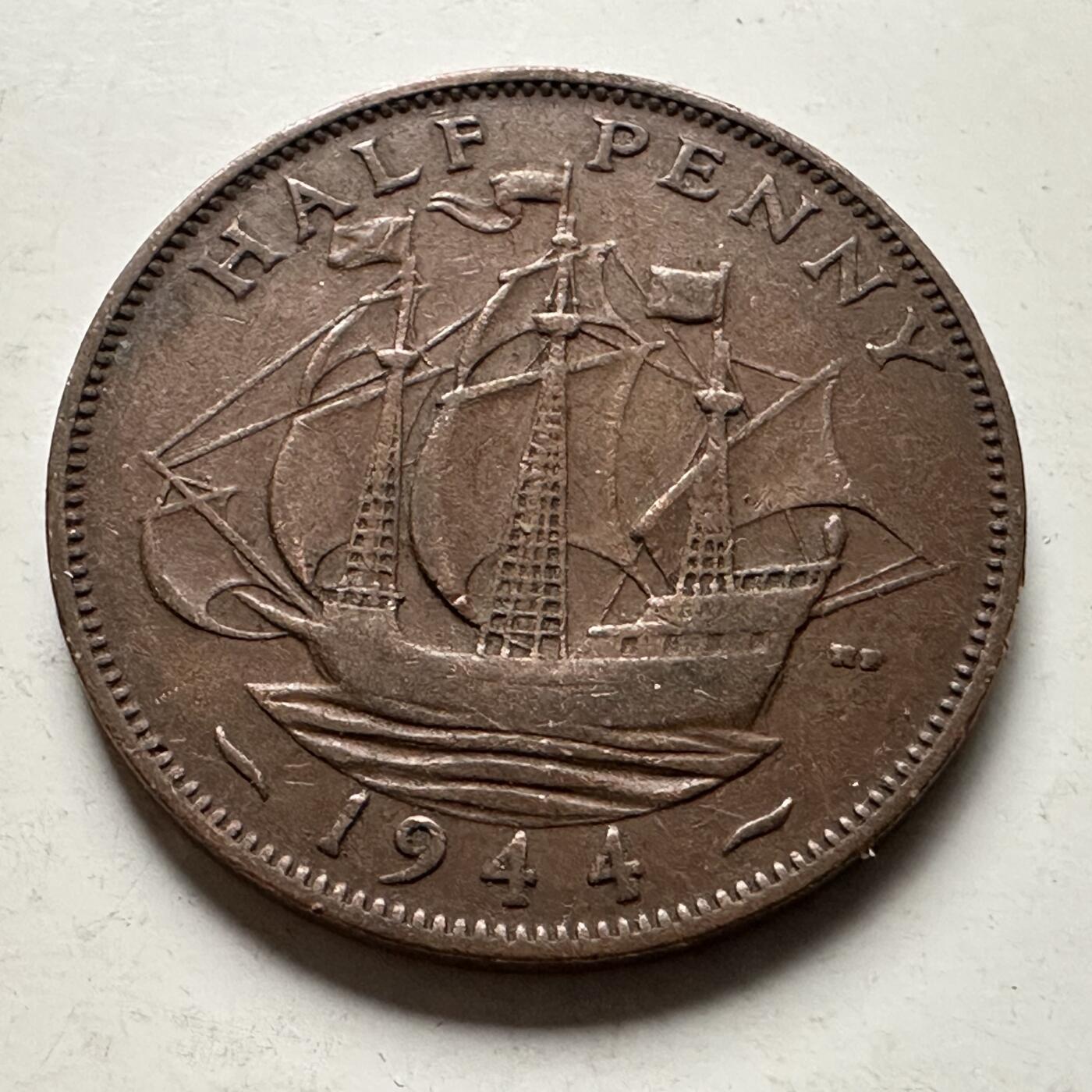 🌹外币初藏🌹🐯2026年第32场   每周二四六晚8️⃣点 接代拍 英国 1944年 半便士  