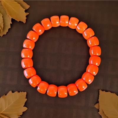 碧月说宝.君子怀瑾·当代和田玉清风专场(三) - 满色满肉纯色柿子红精工直切南红