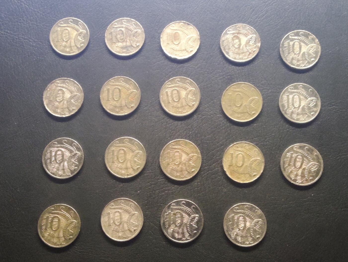 荟藏特别场次第九期——“社长的硬币堆” 澳大利亚10分批量19个