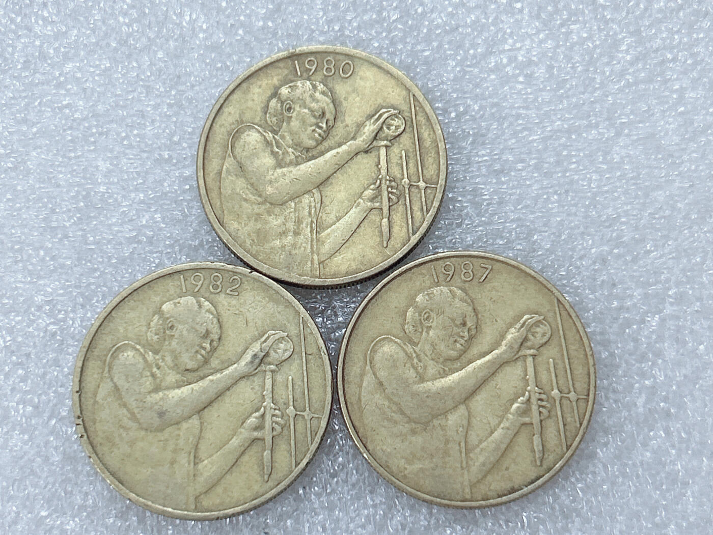 第一海外回流一元起拍收藏 散集专场  第304期 西非25法郎硬币 3枚