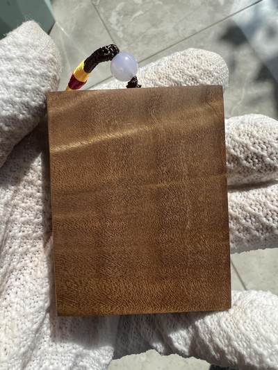 零元拍：NO52金丝楠平安无事牌，3D立体波纹。满水波香喷喷的小金砖，金光闪闪，61.5/48/16MM - 零元拍：NO52金丝楠平安无事牌，3D立体波纹。满水波香喷喷的小金砖，金光闪闪，61.5/48/16MM