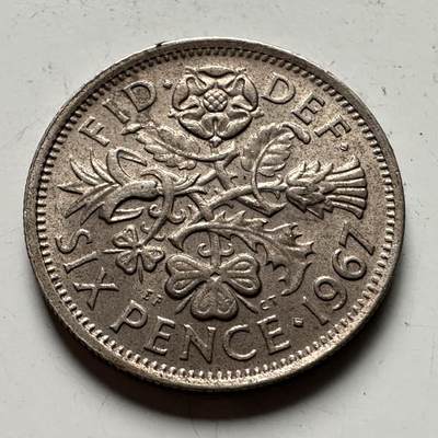 🌹外币初藏🌹🐯2026年第32场   每周二四六晚8️⃣点 接代拍 - 英国 1967年 6便士  