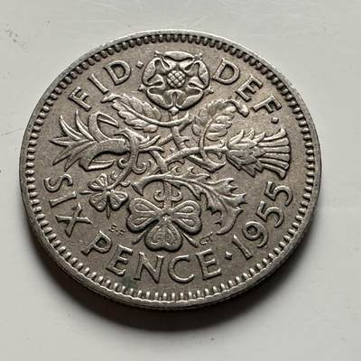 🌹外币初藏🌹🐯2026年第32场   每周二四六晚8️⃣点 接代拍 - 英国 1955年 6便士  