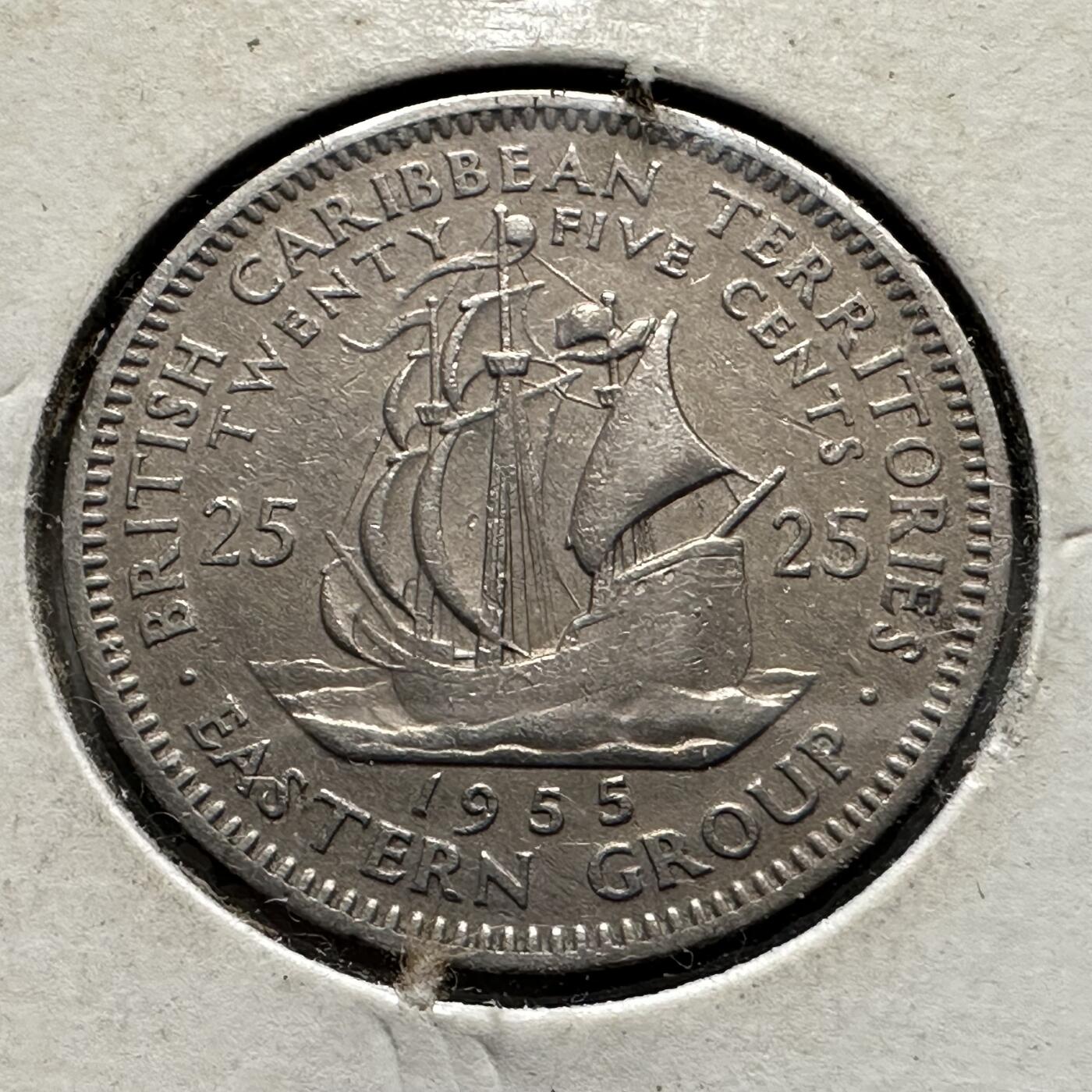 🌹外币初藏🌹🐯2026年第32场   每周二四六晚8️⃣点 接代拍 东加勒比1955年25分