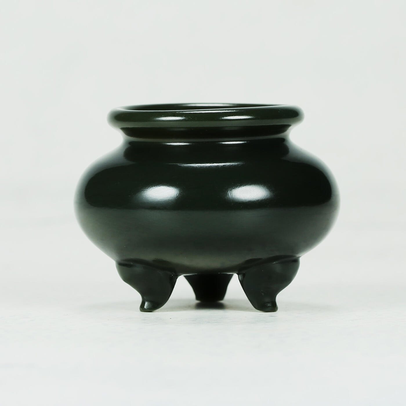 碧月说宝.君子怀瑾·当代和田玉清风专场(三) 杨文双 一细高油和田玉青玉琴炉