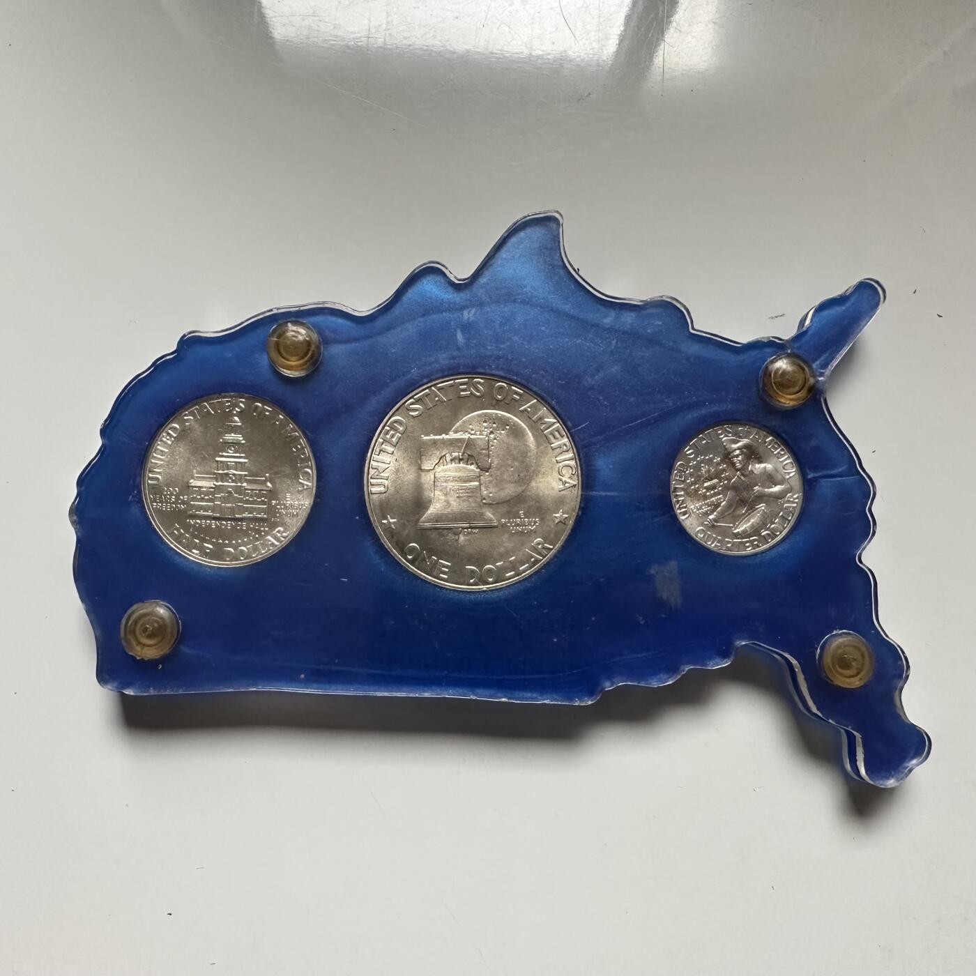 🌹外币初藏🌹🐯2026年第32场   每周二四六晚8️⃣点 接代拍 美国1976年建国200周年纪念银套币 40%银 总重41.84克 S版旧金山造币厂