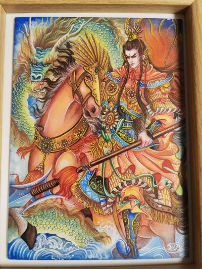 阳大大卡牌拍卖第105期（持续收拍品，周五晚上九点截拍，进群福利早知道） - 【手绘卡】顶流画师 太乙 三国战神吕布 手绘原稿 1/1 A5尺寸 细节满满 非常漂亮