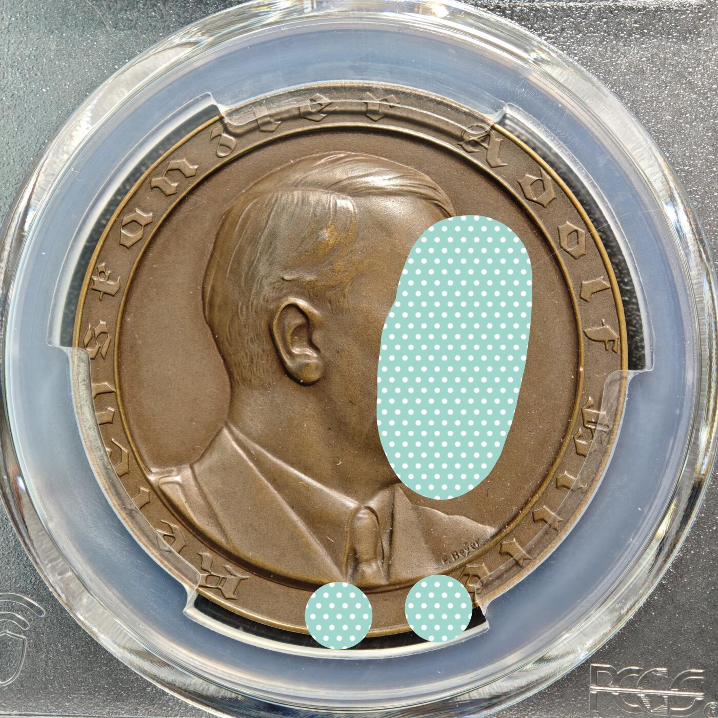 【德藏】世界币章拍卖第168期（拍品征集中~欢迎藏友联系） 1933年 德国民族社会主义工人党党首执政大事记念铜章 PCGS SP65 巧克力色包浆（原图请查询PCGS评级官网）