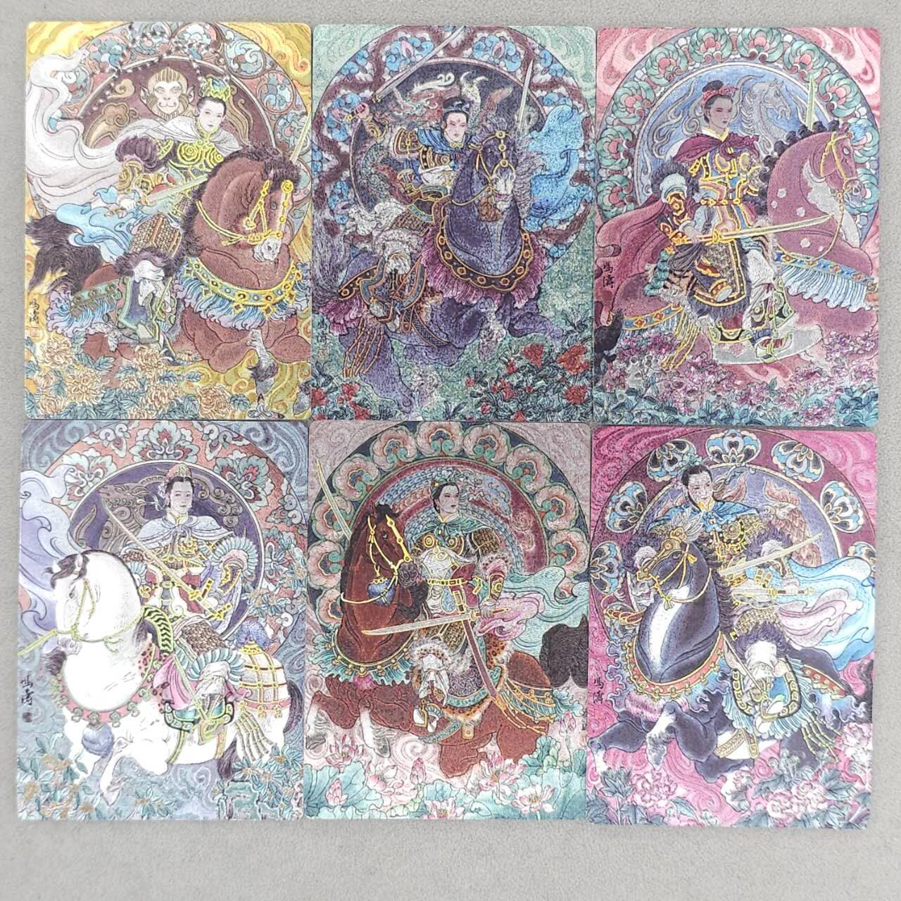 龙虎卡牌-七九场（满200元包邮，无佣金，每周六结拍，欢迎送拍） 冷烫全粗6张 星宿文创 冯涛 - 生肖三娘 一套 (盲包开出，集齐不易)