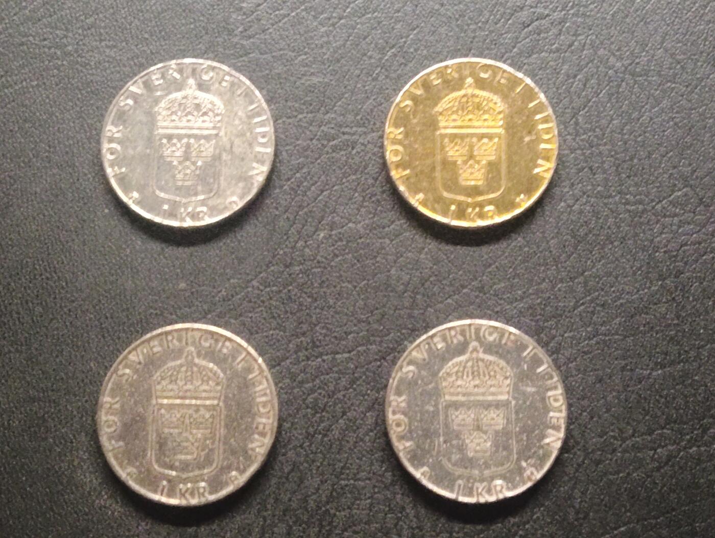 荟藏特别场次第十期——“社长的硬币堆” 瑞典1克朗批量四个