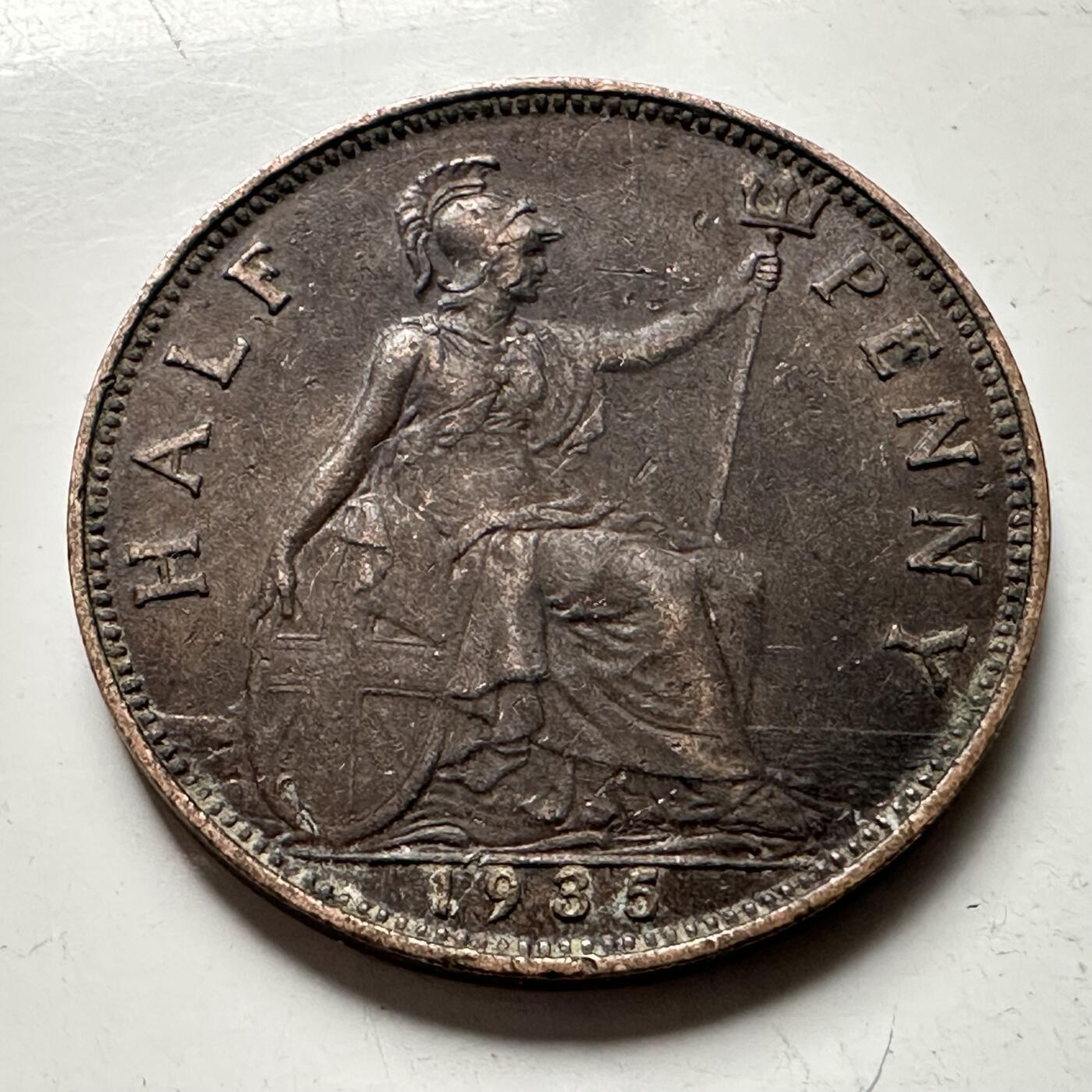 🌹外币初藏🌹🐯2026年第32场   每周二四六晚8️⃣点 接代拍 英国 1935年 半便士  b