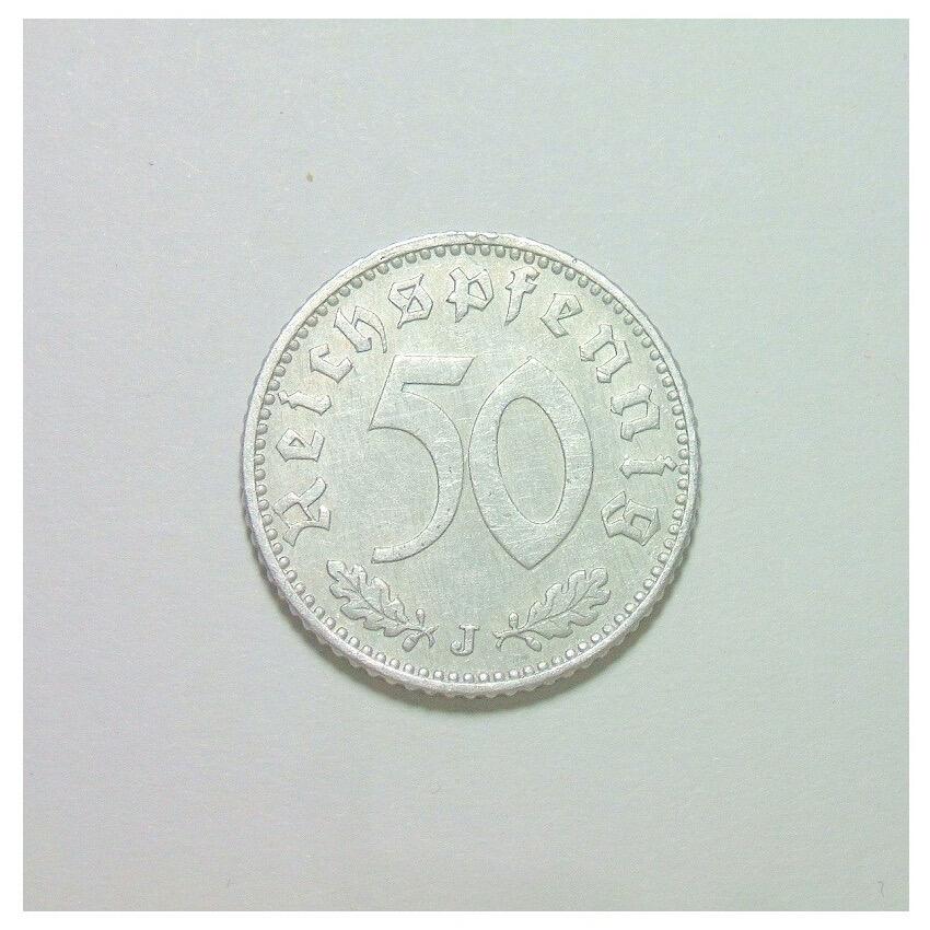 稀年 德国第三帝国1939年J版50芬尼 爽品