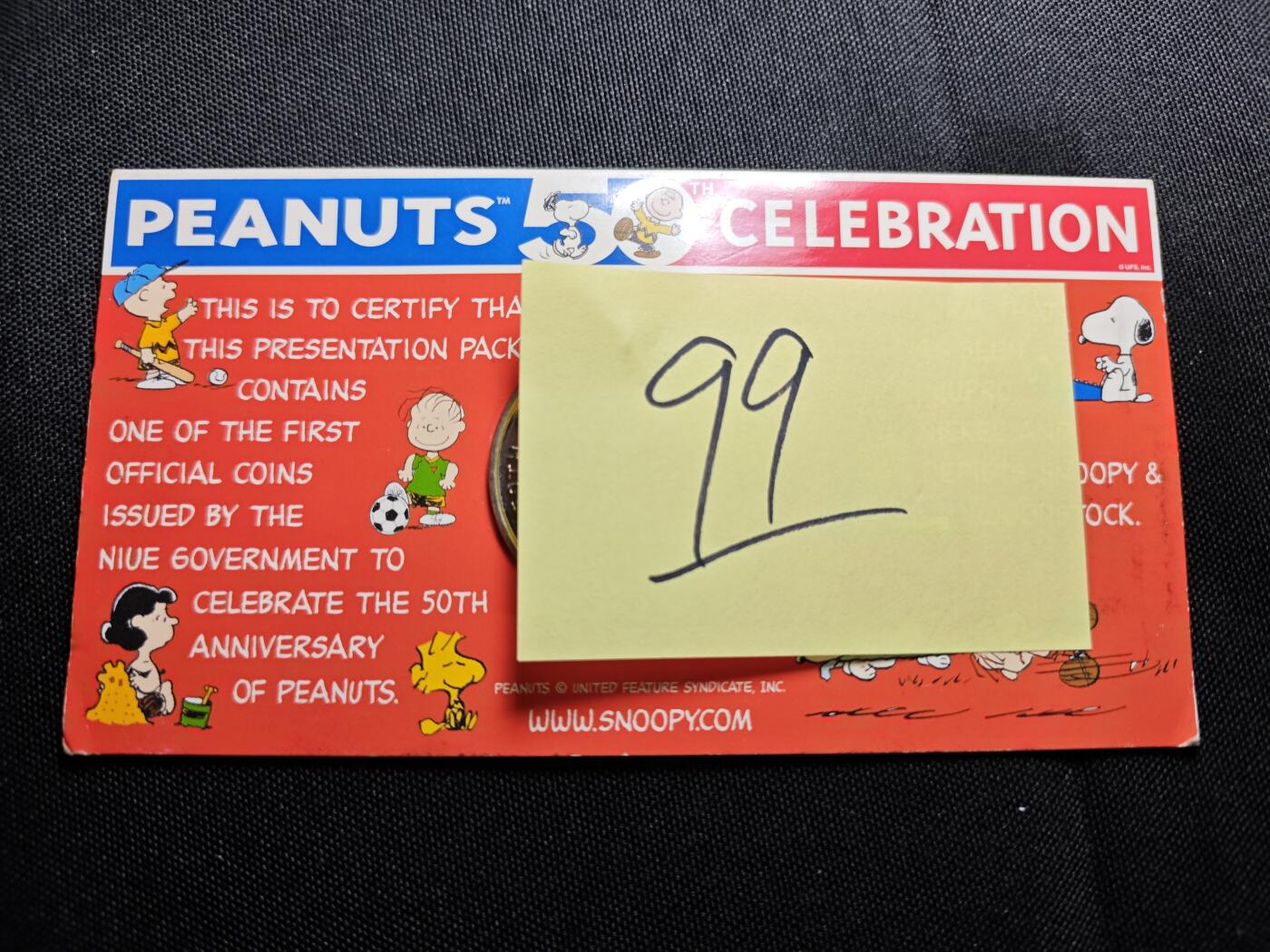 KK钱币收藏小铺   套币专场 2月预留时间 周末发货  纽埃 2000年史努比诞生50周年 1元纪念币