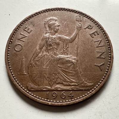 🌹外币初藏🌹🐯2026年第32场   每周二四六晚8️⃣点 接代拍 - 英国 1964年 一便士 