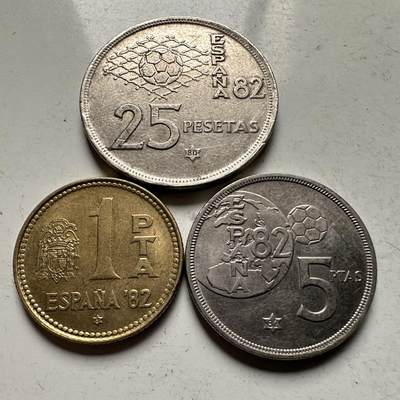 🌹外币初藏🌹🐯2026年第32场   每周二四六晚8️⃣点 接代拍 - 西班牙1980年世界杯三枚