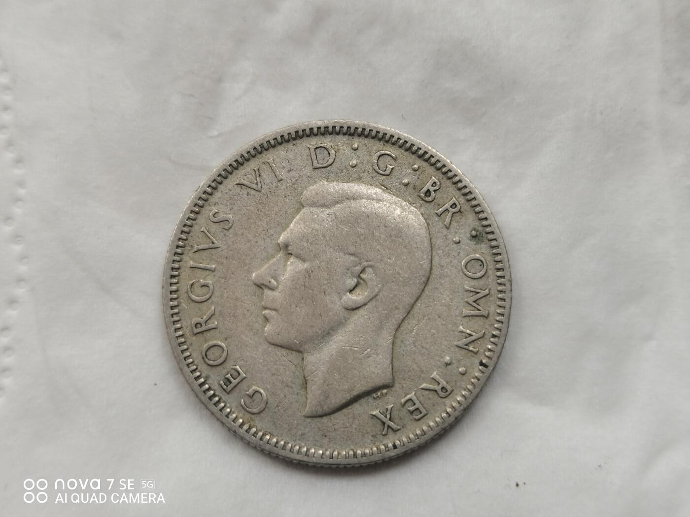 银币 1946年英国1先令银币