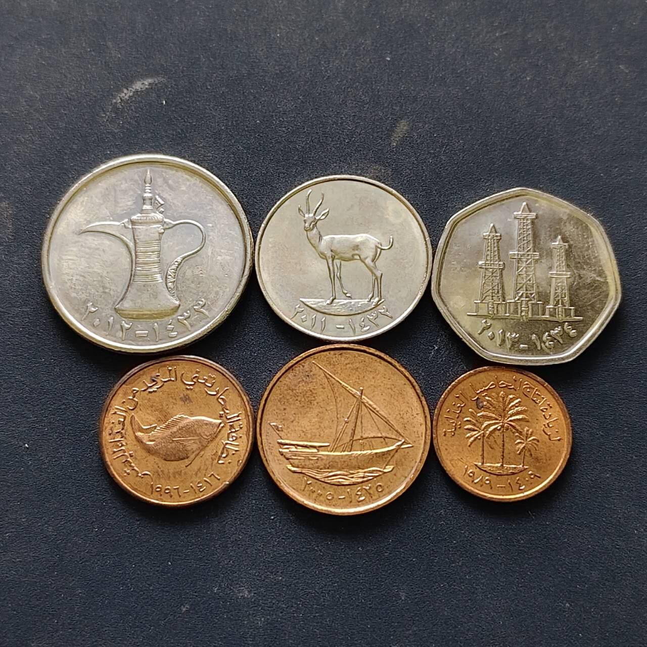 【全场包邮】纯粹捡漏拍512场 阿联酋1989-2013年6枚套币