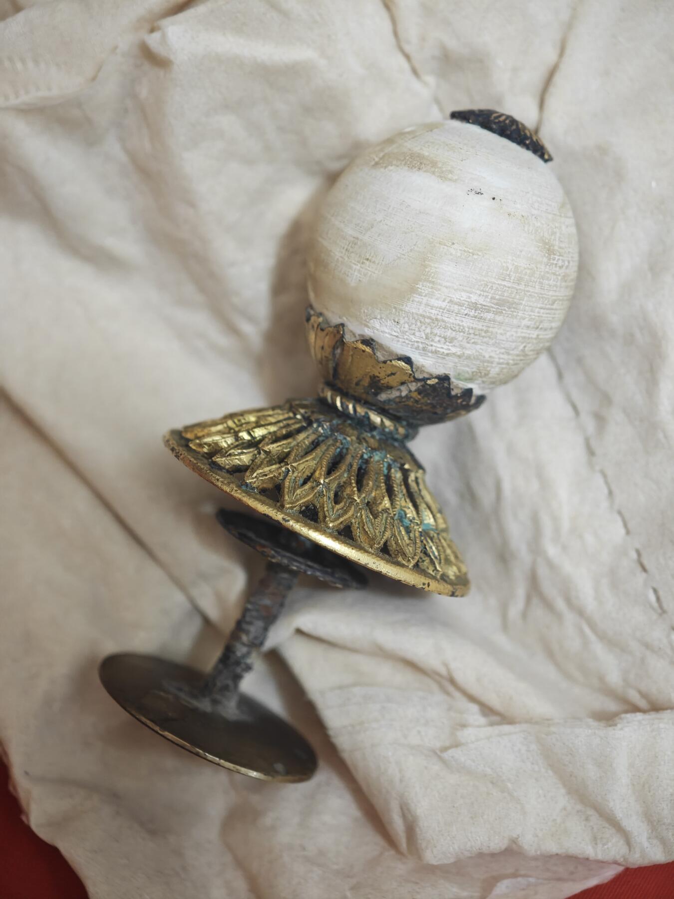 橙子收藏第六期 清代六品吉服冠顶戴砗磲官帽顶