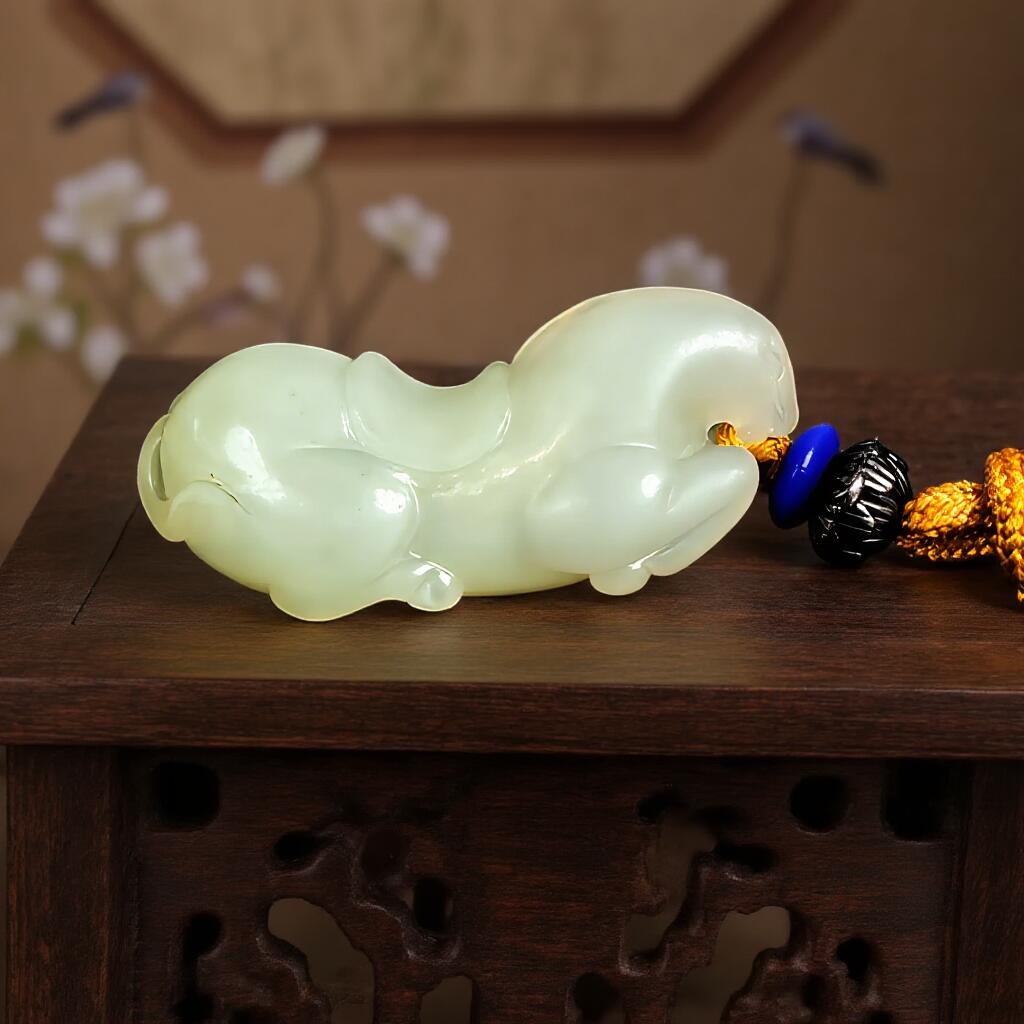 碧月说宝.君子怀瑾·当代和田玉清风专场(四) 和田黄玉马挂坠