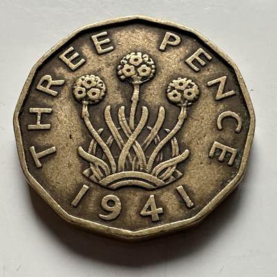 🌹外币初藏🌹🐯2026年第32场   每周二四六晚8️⃣点 接代拍 - 英国 1941年 3便士 