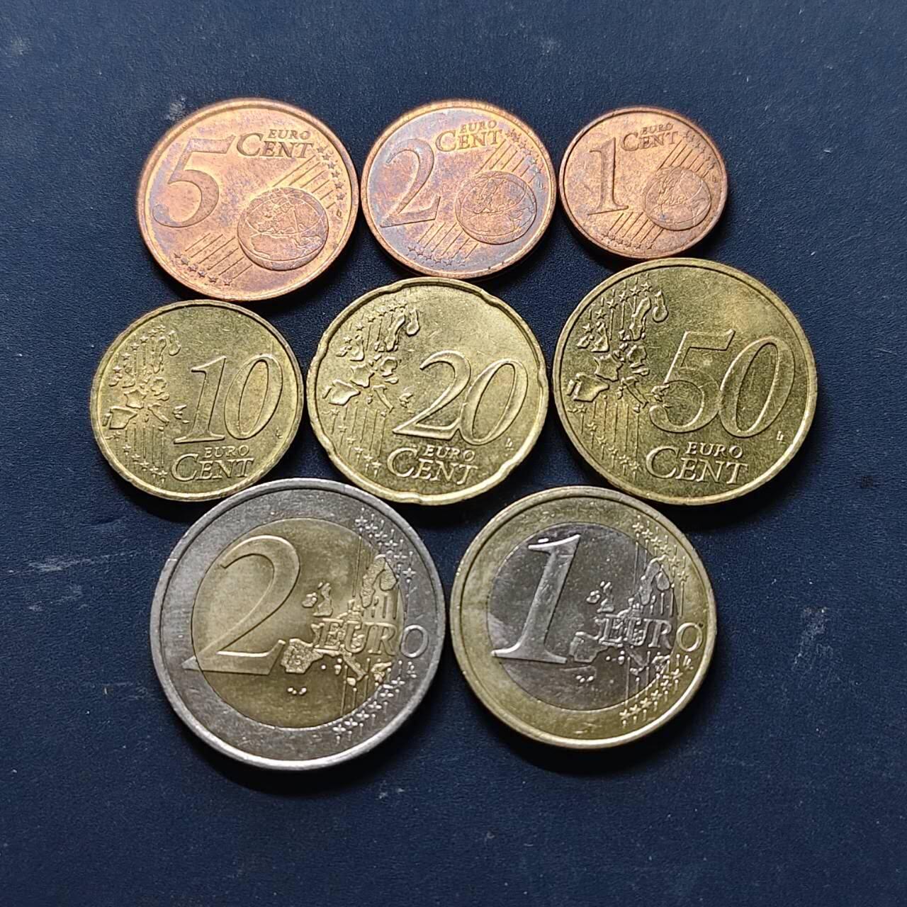 【全场包邮】纯粹捡漏拍512场 法国1999-2001年欧元首发混年份8枚套币