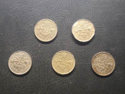 荟藏特别场次第九期——“社长的硬币堆” - 英国女王版6便士批量五个