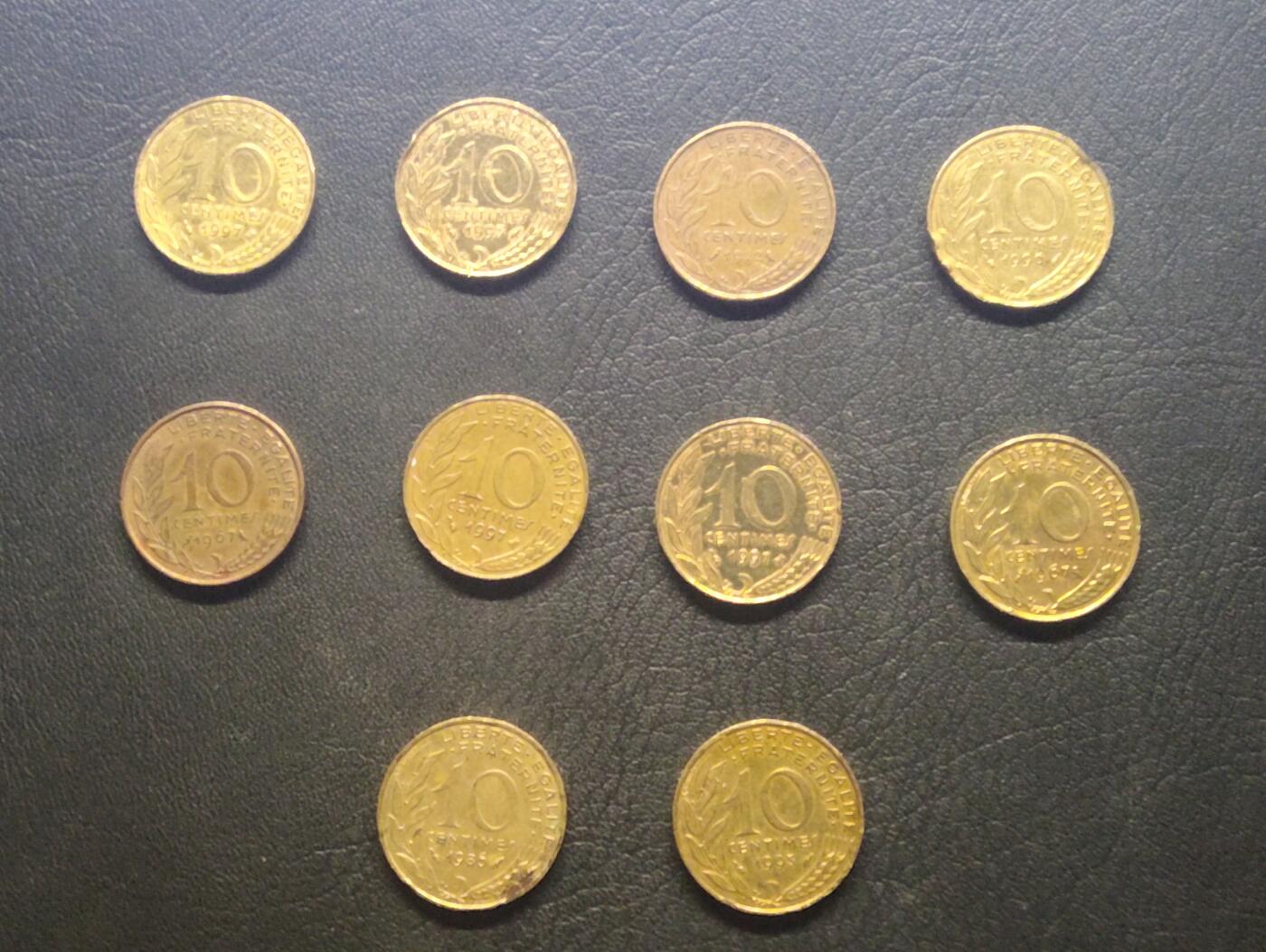 荟藏特别场次第九期——“社长的硬币堆” 法国10分批量十个