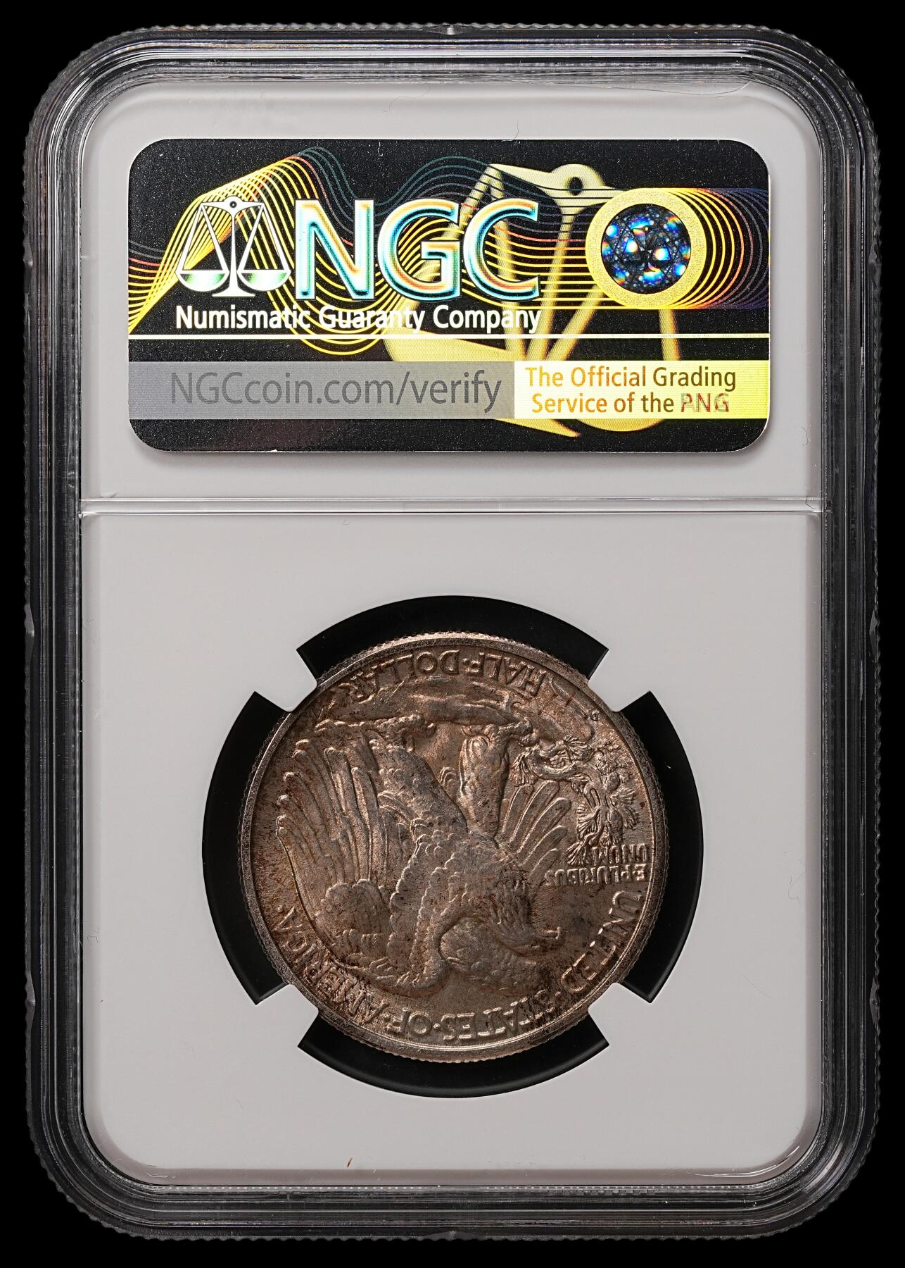 修遠堂世界钱币第108期 NGC MS64 1946年美国50美分银币，D厂铭