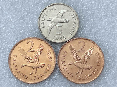 第一海外回流一元起拍收藏 散集专场  第304期 - 福克兰硬币 3枚