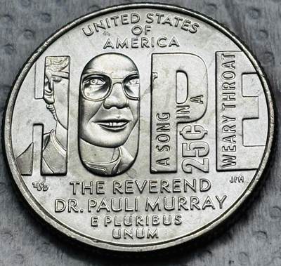 文馨钱币收藏第 297 场，银币，古钱币，铜元场，长期接代拍业务 - 全新 2024年美国纪念币杰出女性系列第11枚保利默里牧师 P 版