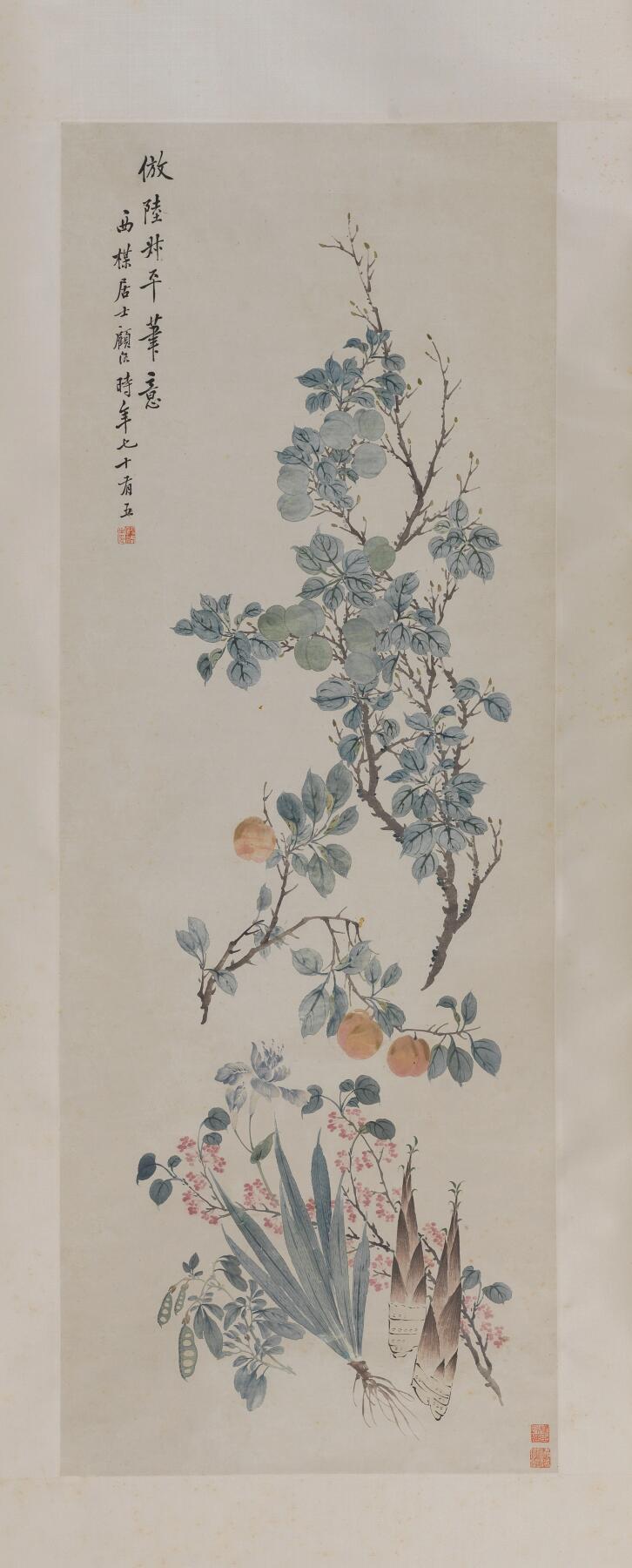 碧月说宝·同一藏家珍藏书画专场 顾洛 岁朝图