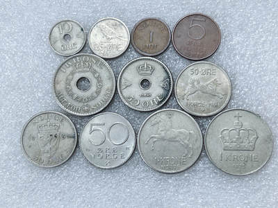 第一海外回流一元起拍收藏 散集专场  第304期 - 挪威硬币 11枚