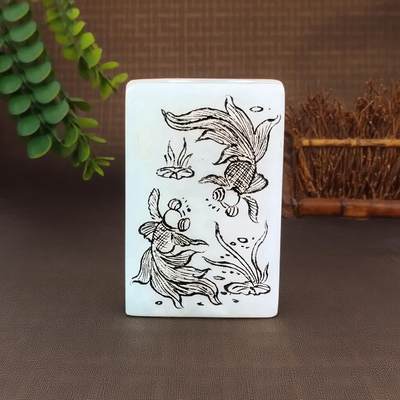 碧月说宝.君子怀瑾·当代和田玉清风专场(四) - 和田玉山料年年有余平安牌