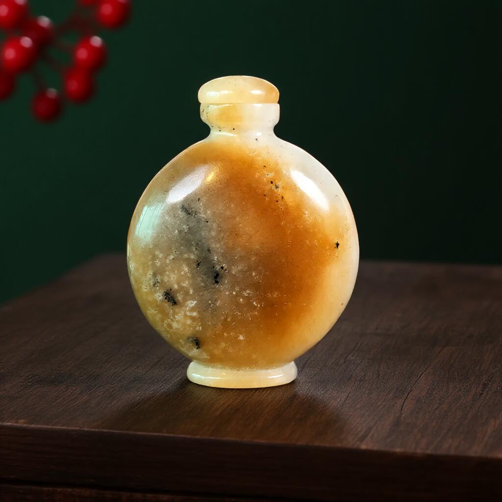 碧月说宝.君子怀瑾·当代和田玉清风专场(四) 和田玉糖色鼻烟壶