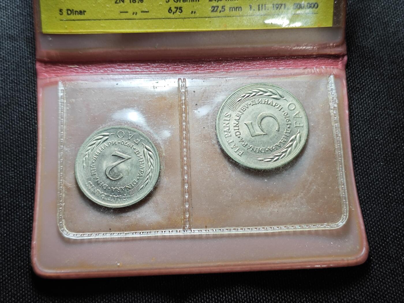 KK钱币收藏小铺   套币专场 2月预留时间 周末发货  1970南斯拉夫FAO纪念套币