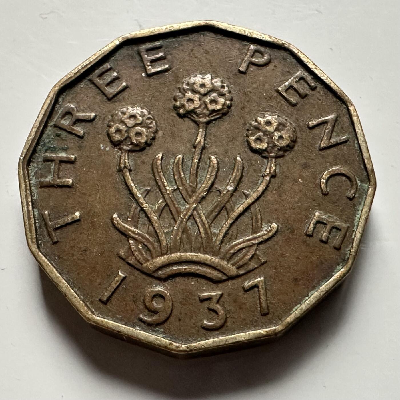 🌹外币初藏🌹🐯2026年第32场   每周二四六晚8️⃣点 接代拍 英国 1937年 3便士 a