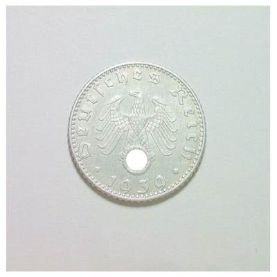 稀年 德国第三帝国1939年J版50芬尼 爽品 - 稀年 德国第三帝国1939年J版50芬尼 爽品