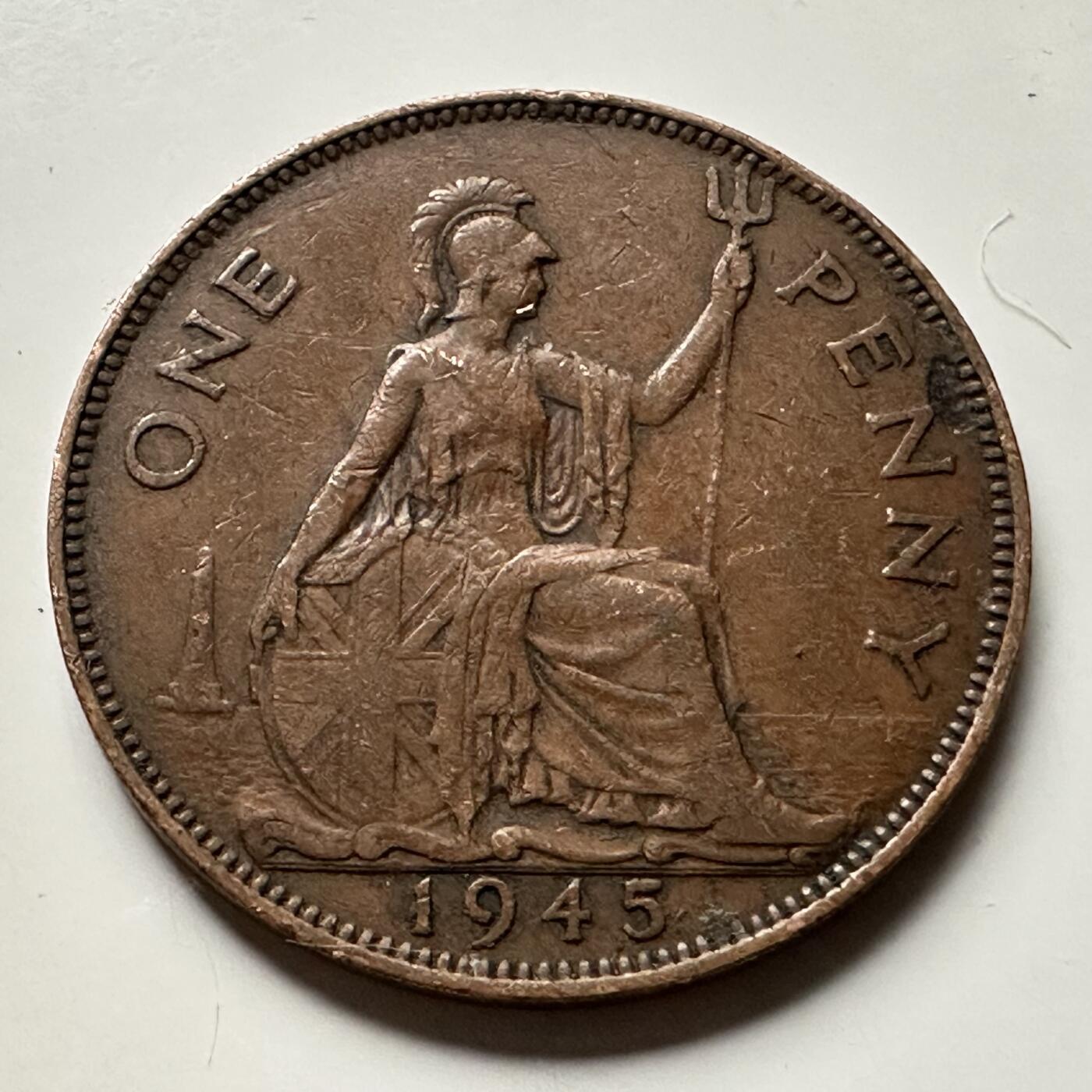 🌹外币初藏🌹🐯2026年第32场   每周二四六晚8️⃣点 接代拍 英国 1945年 一便士  b