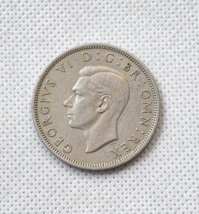 甄臻铺-世界币章拍卖（第55期），3月28日甄品场（直播拍卖）拍品征集中，送拍享返佣金等优惠多多 - 1950年英国半克朗大币