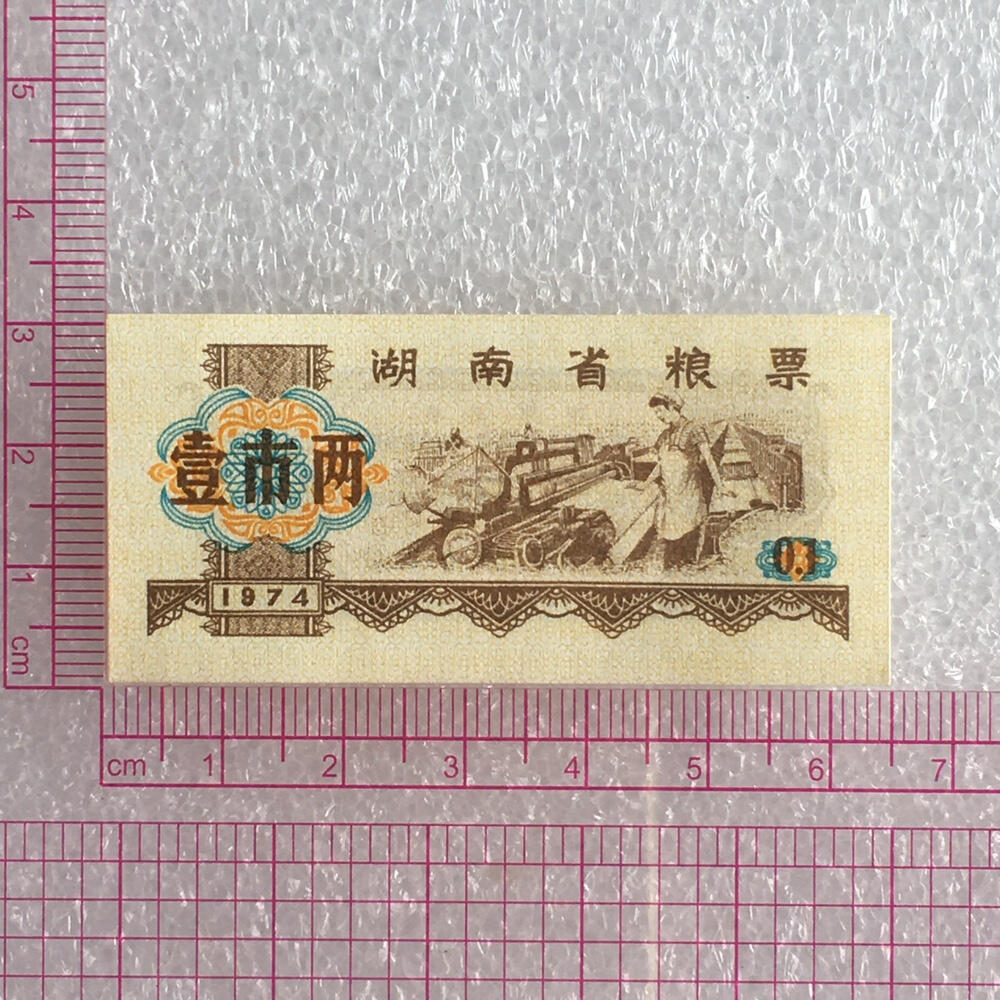        1974年湖南省粮票壹市两经典人物全新品相未流通1枚原版真品如图供应票证旧藏文玩艺术收藏